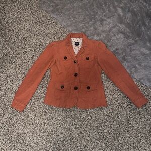 GAP Women's Terracotta Corduroy Utility Jacket/Blazer